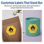 Avery Hexagon Laser/Inkjet Multipurpose Labels, 2-1/2" x 2-57/64", Bright Yellow (60/Pack)~#|#~F22E24D0-8E2D-485C-B1878E1667D48A10_sc7