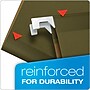 Pendaflex Reinforced Hanging File Folders, 1/5-Cut Tab, Letter Size, Standard Green, 25/Box (PFX 4152 1/5 GREEN)~#|#~F2316734-A0C7-491F-8E45AC9345E86B95_sc7