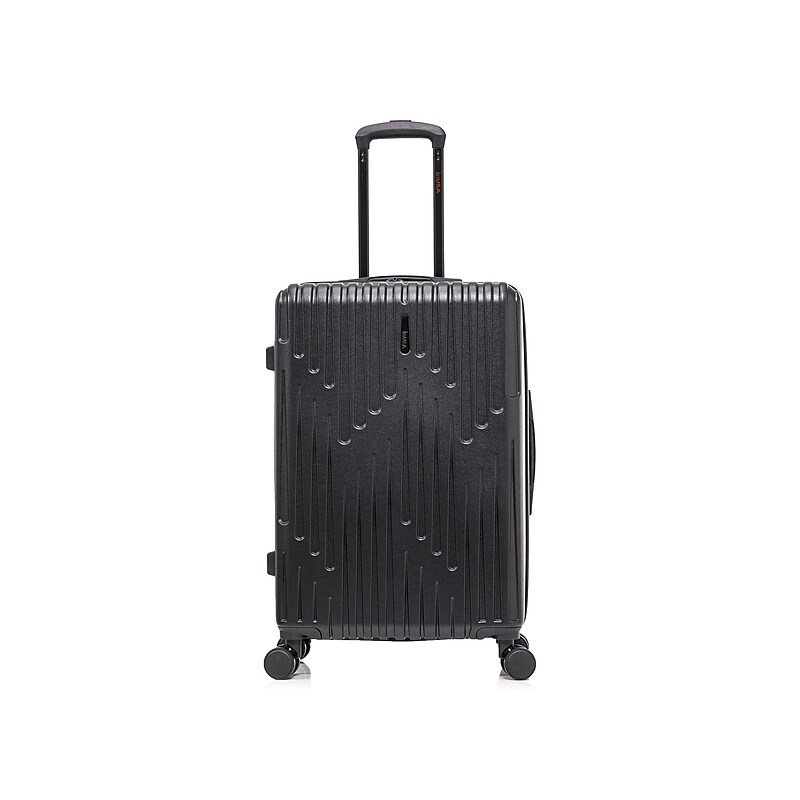 InUSA Drip 24" Hardside Suitcase, 4-Wheeled Spinner, TSA Checkpoint Friendly, Black (IUDRI00M-BLK) image 1