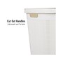 Mind Reader 15.85-Gallon Hamper with Lid, Plastic, White (60FABHAMP-WHT)~#|#~F2372696-2C4B-47C6-80041F1925D9DD00_sc7