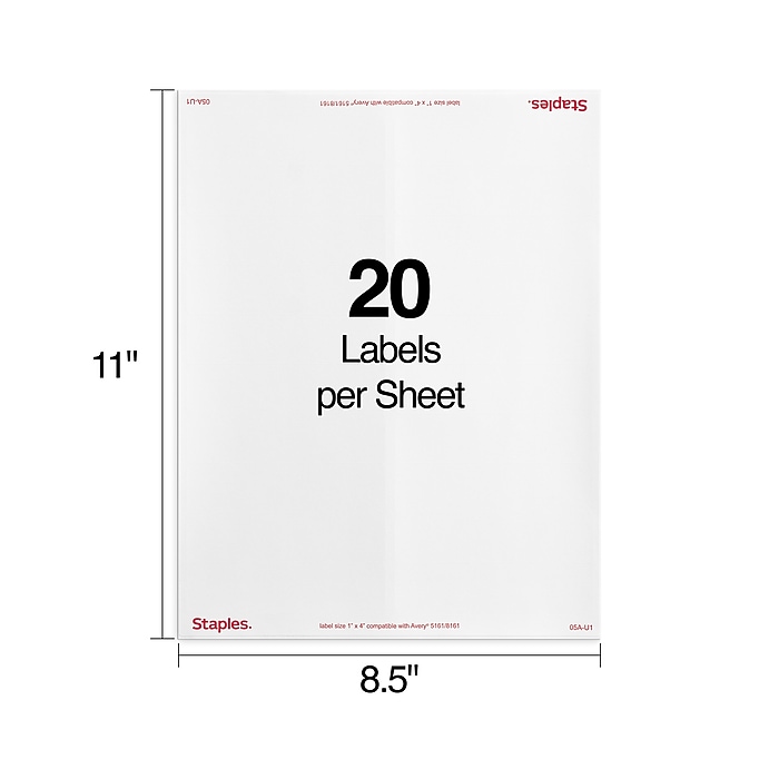 Staples Laser/Inkjet Address Labels, 1