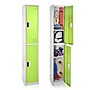 AdirOffice 72"H 2-Tier Green Storage Locker (ADI629-202-GRN-DL)~#|#~F23A1609-72DF-4290-89895B00C349322B_sc7