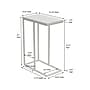 Household Essentials Jamestown 10.25"W x 17.75"D Laminate End Table, Scandinavian White/White (8100-1)~#|#~F23C3C8F-C5AF-4AA3-A8E76D8C72191456_sc7