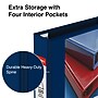 Staples Heavy-Duty 1.5-Inch D-Ring View Binder, Reinforced Spine, Holds Up to 350 Sheets, Blue, for Office & School~#|#~s1221889_sc7