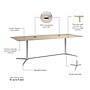Bush Business Furniture 96"W Boat Shaped Conference Table, Natural Elm (99TBM96NESVK)~#|#~F23D854E-6508-402A-A5576C86485C3424_sc7