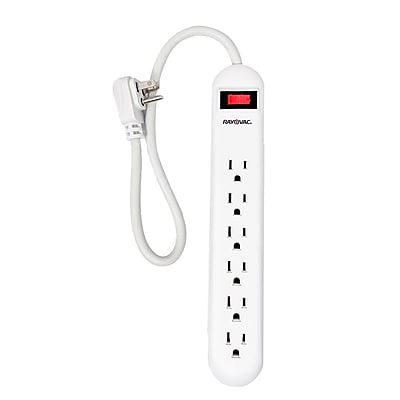 RAYOVAC 6-Outlet Surge Protector, 1.5-ft. Cord, 1,000-Joules, White (HM-PS-170) Sansujyuku sansujyuku.com