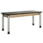 Diversified Woodcrafts Uplift! Hybrid ADA Rectangular Science Table, 72" x 24", Height Adjustable, Black/Oak (P8301K)~#|#~F23FC96F-BA47-421D-90A32B151E4B2C65_sc7