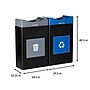 Commercial Zone Avante Series Polyethylene Dual-Stream Trash and Recycling Center, 60 Gallon, Black (787207MSA)~#|#~F241679F-D14A-47B2-BB4651C8B7B92F77_sc7