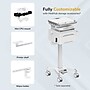 Mount-It! MedHub Powered Compact Medical Cart Workstation with Drawers, Power Kit, Built-In Power Strip, White/Gray (MI-16057)~#|#~F2441E03-38D8-4709-A7C99EE65A5BF79F_sc7