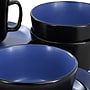 Elama Bacarra Stoneware Dinnerware Set, Black/Blue, 16 Piece~#|#~F2442F2A-1FCB-402E-A933FC66A41A848B_sc7