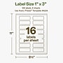 Avery Hemp Rectangle Laser/Inkjet Multipurpose Labels, 1" x 3", Off-White (128/Pack)~#|#~F24E70B0-B4F3-4A46-A5EA9811E3515B8D_sc7