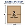 Avery Laser/Inkjet Rectangle Multipurpose Labels, 5" x 8-1/8", Kraft Brown, 200 Labels/Box ( 94259)~#|#~F24E9DC2-86B9-4D64-968BD3F4AEE56630_sc7