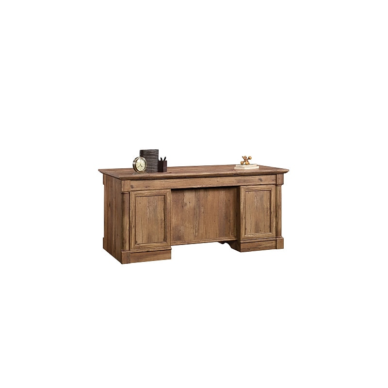 Sauder Palladia 65"W Executive Desk, Vintage Oak (420604) image 1