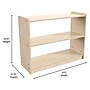 Flash Furniture Bright Beginnings 2-Section Storage Unit, 24.5"H x 31.5"W x 11.75"D, Brown (MK-KE23919-GG)~#|#~F258FD1B-2BFA-4A97-A3359EF0DBD60F96_sc7
