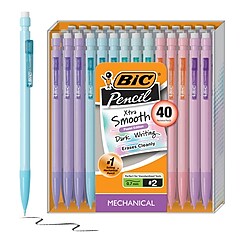 BIC Xtra Sparkle Mechanical Pencils, 0.7mm, #2 Hard Lead, 24