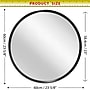 Infinity Instruments Deep Frame Metal Wall Mirror, 24" (20216BK)~#|#~F2610265-250C-4534-B0BBCF3096F42C55_sc7