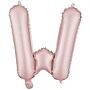 Party City (Air-Filled) 16" "W" Foil Balloon, Dusty Rose (AM 1 100090-92)~#|#~F2624643-C6DC-460B-AC64AFB7AFB17777_sc7