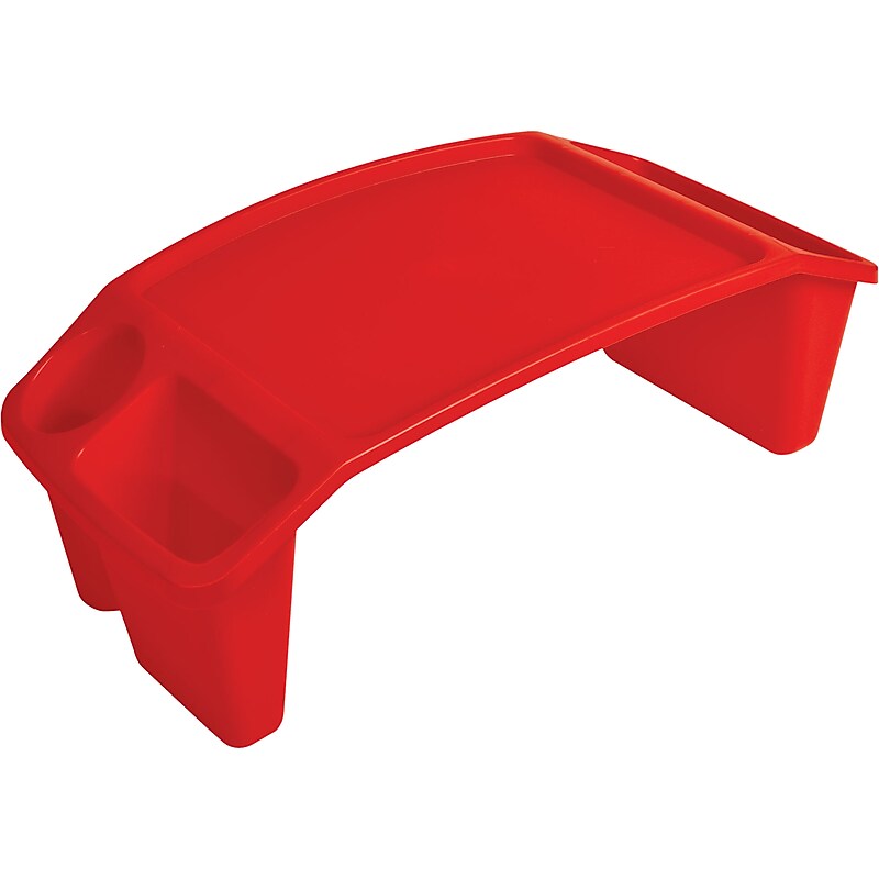Deflect-O Polypropylene Lap Tray, 8.53" x 23.35" x 12", Red (39502RED) image 1
