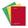 Staples 1-Subject Notebooks, 8" x 10.5", College Ruled, 70 Sheets, Assorted Colors, 3/Pack (ST58375C)~#|#~F264CA7C-DB9A-40A0-A1DBDF669B6AB17D_sc7