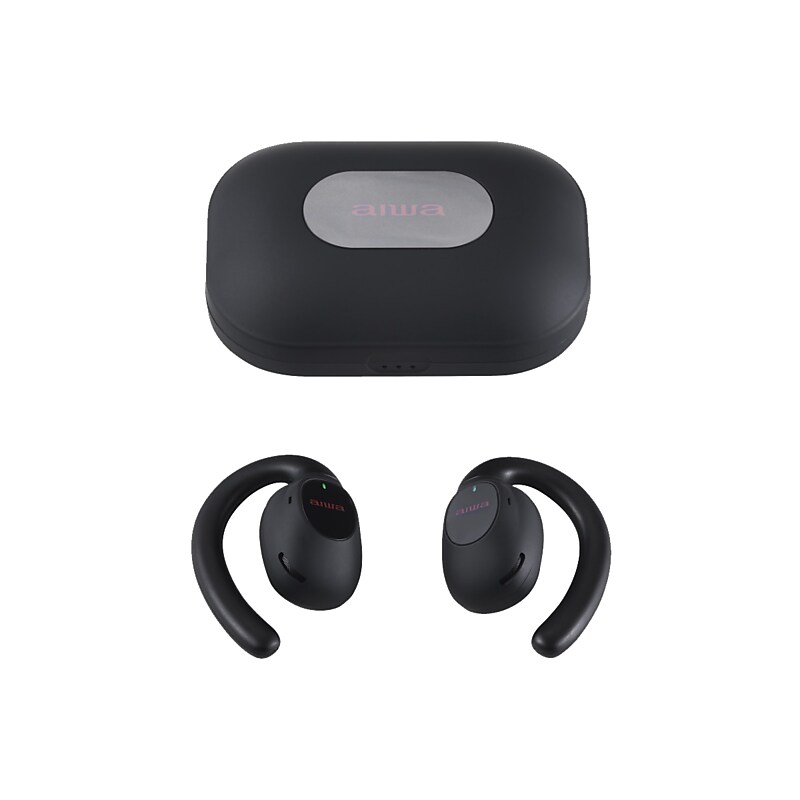 Aiwa Wireless Earbuds, Bluetooth, Black (AI1105-BLK-T35-12) image 1