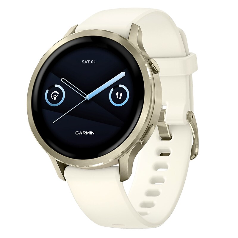 Garmin Venu 4 Fitness Smartwatch, GPS, 41mm, Bone Silicone Band (010-03013-00) image 1