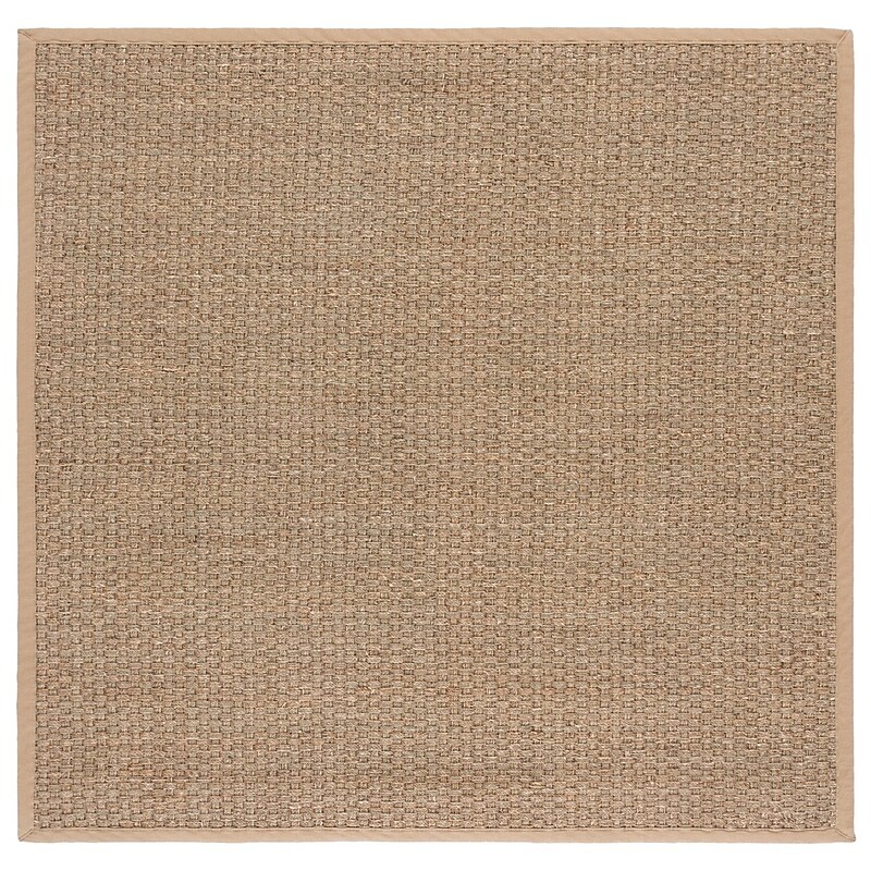 Safavieh Natural Fiber Collection 8' x 8' Square Indoor Area Rug, Machine Made, Natural/Beige (NF114A-8SQ) image 1