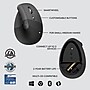 Logitech Lift for Business Wireless Ergonomic Vertical Optical USB Mouse, Graphite (910-006491)~#|#~F267F659-E1AF-4E4A-B06EF932DF1C7175_sc7