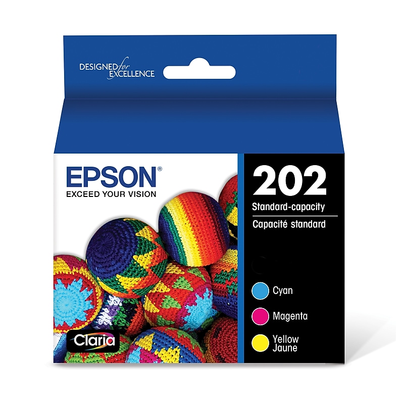 Epson T202520-S Tri-Color Ink Cartridge, Standard Yield, 3/Pack (EPST202520S) image 1