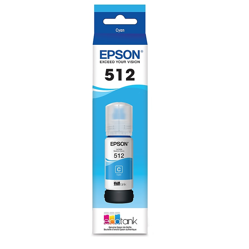 Epson T512 Cyan Standard Yield Ink Bottle (T512220-S) image 1
