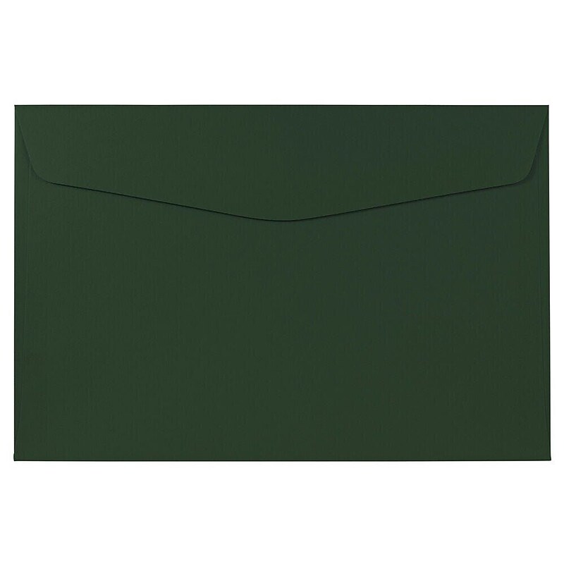 JAM Paper Booklet Envelope, 6" x 9", Dark Green, 50/Pack (263917092I) image 1