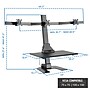 Mount-It! Electric Adjustable Triple Monitor Standing Desk Converter for 32" Monitors, Holds 13.2 lbs., Black(MI-7983)~#|#~F279A4A5-2A7F-456F-AC7BC9548056E67D_sc7