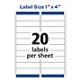 Avery Easy Peel Inkjet Address Labels, 1" x 4", Clear, 200 Labels/Pack (18661)~#|#~F27ABF64-EF14-4A91-9693A12C03D74FD4_sc7