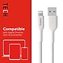Staples TECH Lightning to USB-A Charging Cable, 6.6 ft., White, 2/Pack (ST62319)~#|#~F27AFC47-8ED2-4CA5-B869257ABD4A25E5_sc7