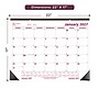 2027 Brownline Classic 22" x 17" Monthly Desk Pad Calendar, White/Burgundy (C1731-27)~#|#~F27D3DD7-985C-4D4F-B10A3450463FCEFB_sc7
