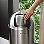 Elama Stainless Steel Indoor Trash Can with Swing Lid, 13 Gallon, Silver (938120088M)~#|#~F27E9817-C40F-4076-948B9BA7DC5036B3_sc7