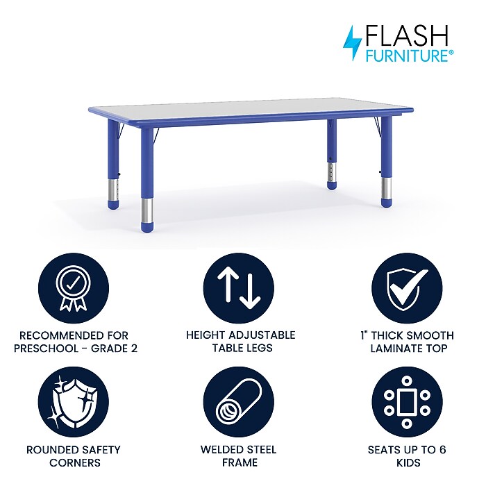 Flash Furniture Wren Rectangular Activity Table, 23.625