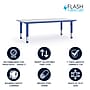 Flash Furniture Wren Rectangular Activity Table, 23.625" x 47.25", Height Adjustable, Blue/Gray (YU060RECTBLBL)~#|#~F27F5A7F-5831-4C97-AF9BA86EDEAC977F_sc7