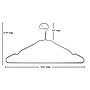 Nahanco 16 1/2" Brushed Aluminum Notched Hanger, 100/Box (8401N)~#|#~F2817799-89CA-4A8C-82FE28878DA7D7DA_sc7