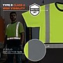 GloWear 8286BK High Visibility Short Sleeve Black Bottom T-Shirt, ANSI Type R Class 2, Lime, Medium (22163)~#|#~F282970E-2453-48BF-945D07688957987E_sc7
