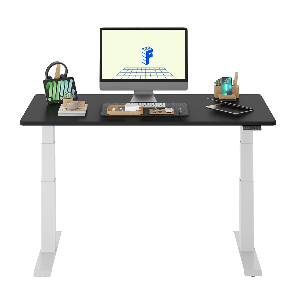 Double-desk arrangement in a modern office