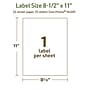 Avery Dissolvable Rectangle Multipurpose Labels, 8.5" x 11", Off-white, 25/Pack (94269)~#|#~F285DD15-7FD8-4185-90F01A2F65DE0B18_sc7