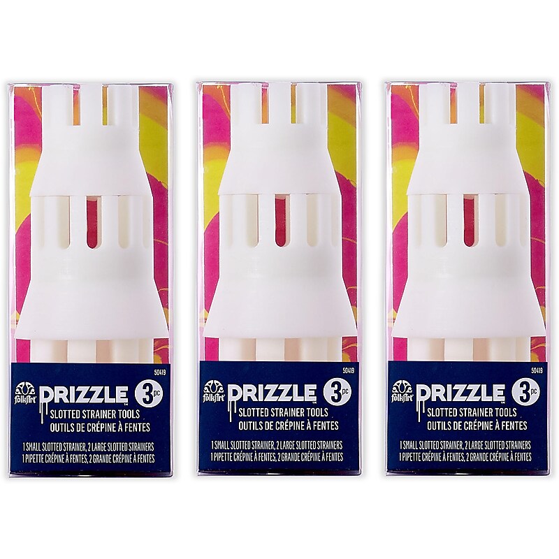 FolkArt Drizzle Slot Strainer Pour Tool Set, 3/pack, 3 Packs/Bundle (FLK50419-3) image 1
