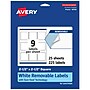 Avery Laser/Inkjet Square Removable Labels, 2.5" x 2.5", White, 225 Labels/Pack (94104)~#|#~F288684A-6B99-4F1F-8E976AE47ADBE548_sc7
