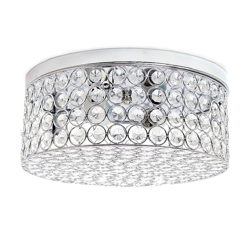 Lalia Home Glam 2 Light 12 Inch Round LED Flush Mount, Chrome (LHM-2003-CH) image 1