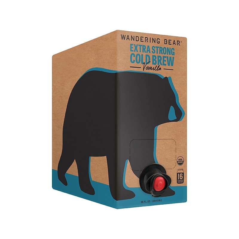 Wandering Bear Vanilla Cold Brew Coffee, 96 oz., 3/Case (WBVN96oz3pak) image 1
