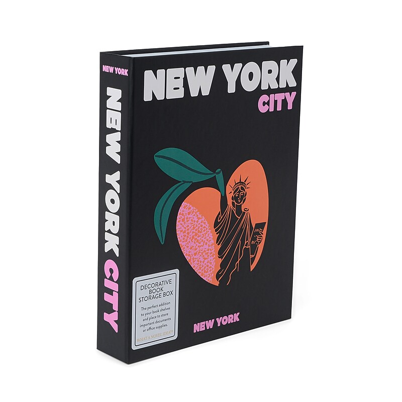 DesignWorks Ink New York Book Storage Container with Lid, Paperboard, Multicolored (TBBX-104) image 1
