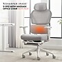 Sharper Image S-850 Heated Ergonomic Mesh Swivel Executive Massage Chair with Footrest, Light Gray/White (60106-LGRYWHT)~#|#~F28DA7CD-7194-4CB3-88B32C13AAAE2233_sc7