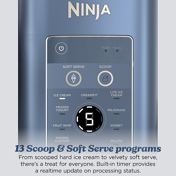 Ninja CREAMi Scoop & Swirl 13-in-1 Ice Cream and Soft Serve Maker