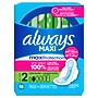 Always Maxi Heavy Maxi Pads with Wings, Size 2 Long, 18/Box (03368)~#|#~F29054E3-0209-44CC-98B6BCF1652F26EF_sc7