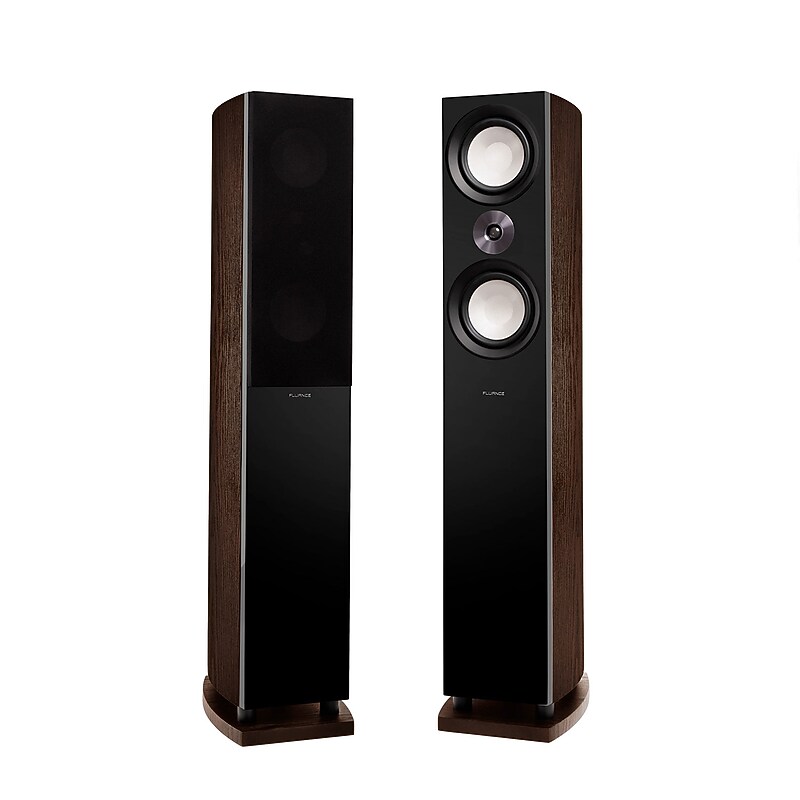 Fluance Reference High Performance 3-Way Floorstanding Loudspeakers with 8" Subwoofers, Natural Walnut, 2/Pair image 1
